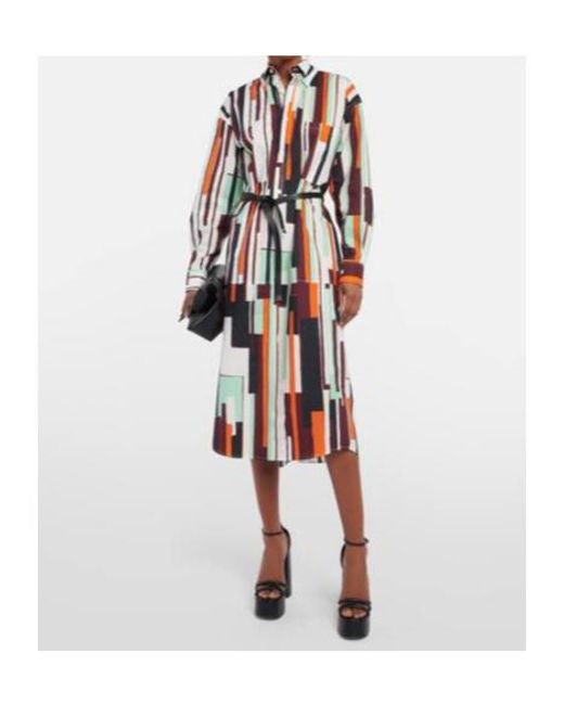Plan C Red Printed Shirt Dress