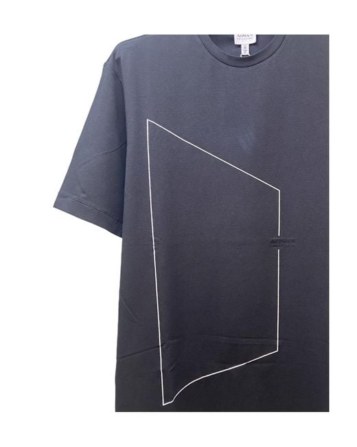 Armani Collezioni Blue Round-Necked T-Shirt for men