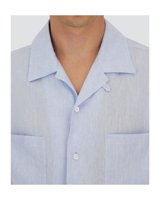 Herno Blue Short-Sleeved Shirt for men