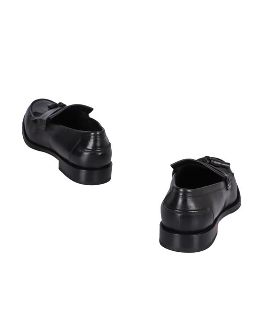 Doucal's Black Tassel Fringe Loafers for men