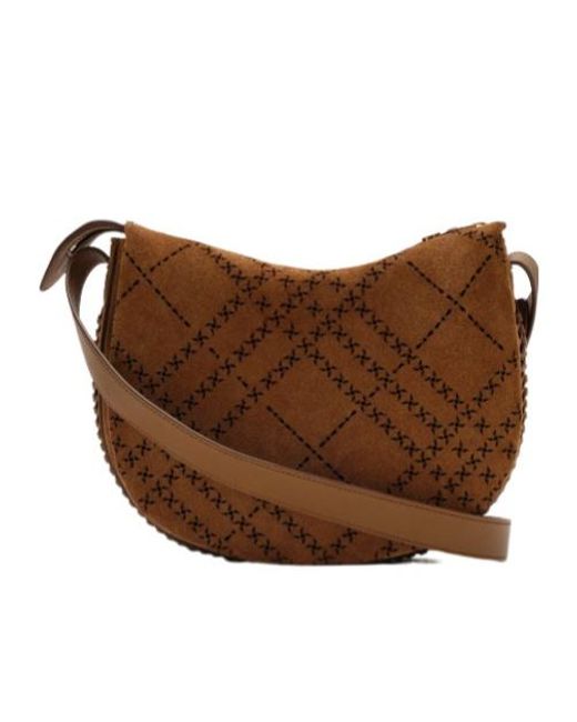 Burberry Brown Quilted Logo Shoulder Bag
