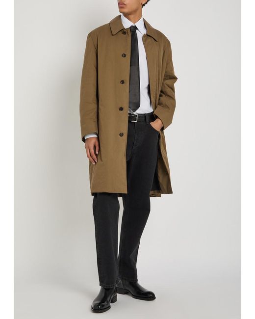 Saint Laurent Natural Quilted Cotton Coat for men