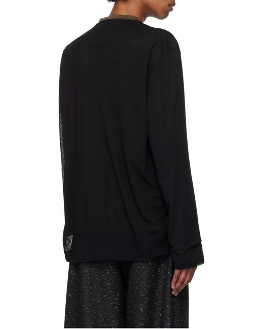 Kiko Kostadinov Black Inex Mesh T-Shirt for men