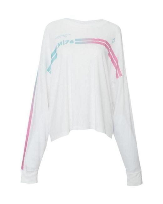 Marcelo Burlon White Printed Round-Neck Sweater