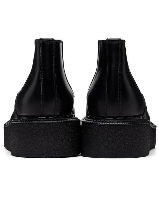 Comme des Garçons Black Platform Chelsea Boots for men