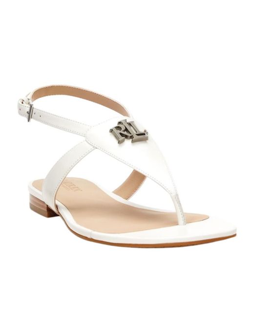 Ralph Lauren White Everley Sandals