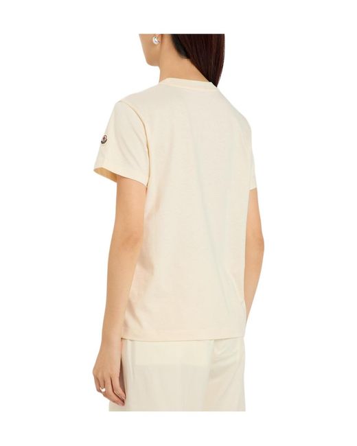 Moncler White Logo-Appliquéd Cotton T-Shirt