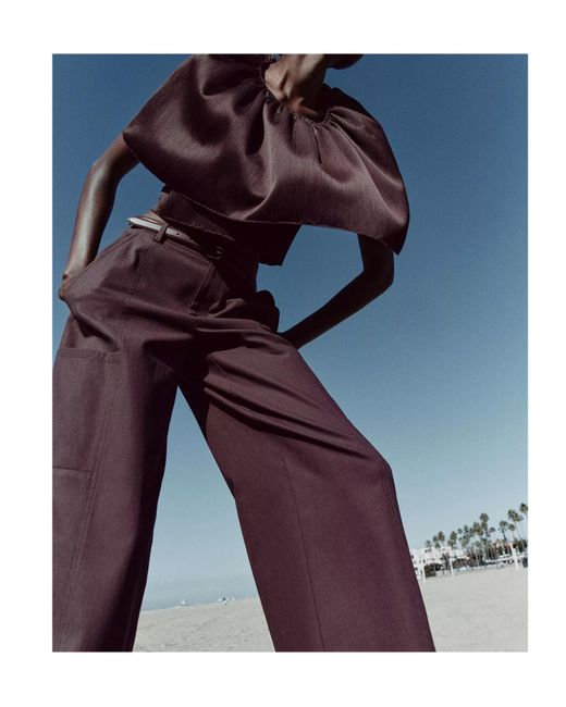 Vince Multicolor Mid-Rise Spliced Casual Pants