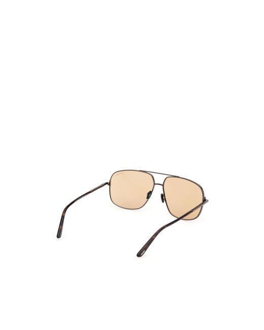 Tom Ford Natural Eyewear Tex Pilot Frame Sunglasses for men