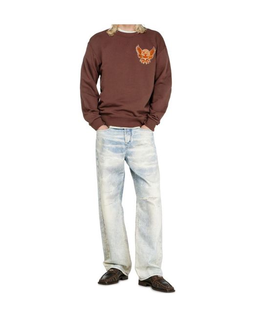 DIESEL Purple Norm Aa 2 Eagle Logo Sweatshirt for men
