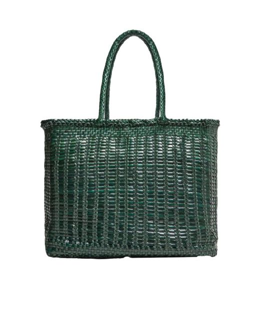 Dragon Diffusion Green Twotone Printed Handmade Handbag