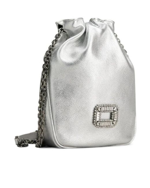 Roger Vivier Gray Pilgrim Nano Bag