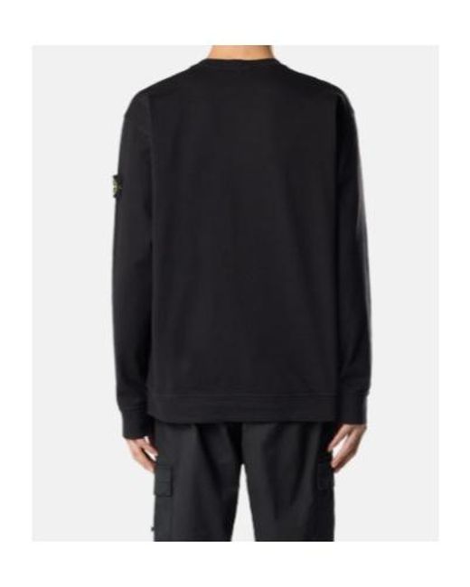 Stone Island Blue Logo Patch Crewneck Sweatshirt for men