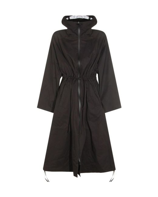 Herno Black Belted Hooded Jacket