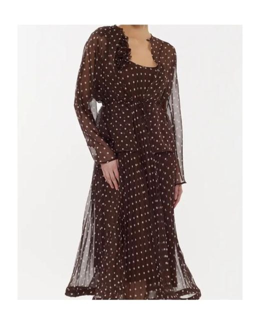 P.A.R.O.S.H. Black Polka-Dot Drawstring Blouse
