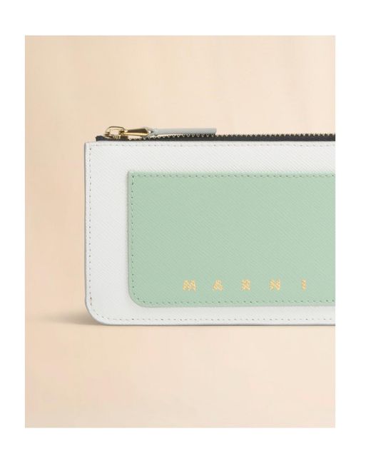 Marni Green Zipper Card Holder