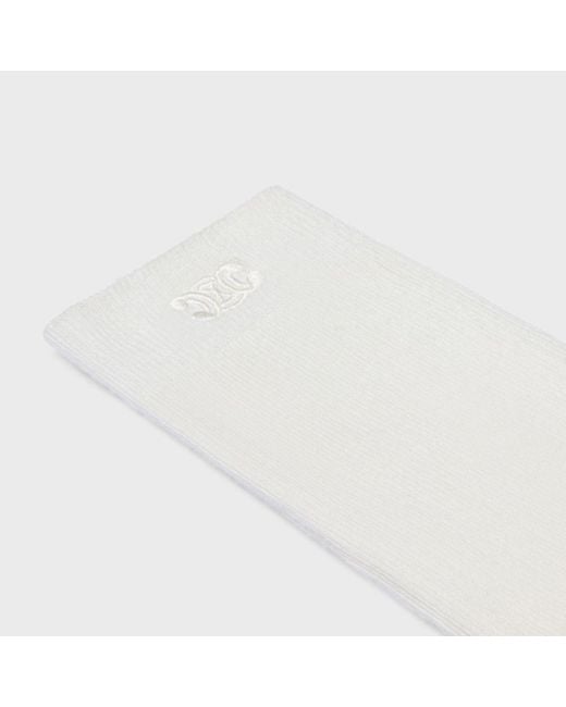 Céline White Long Triomphe Socks