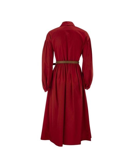 Max Mara Red Mstmarmo Cotton Sat