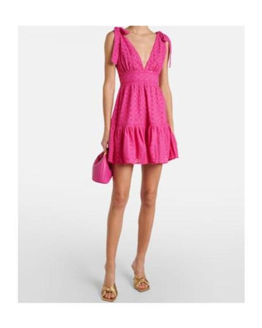 Poupette Pink Cara Broderie Anglaise Cotton Minidress