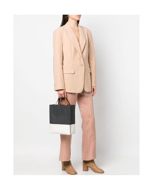 Marni Black Museo Felt Tote Bag