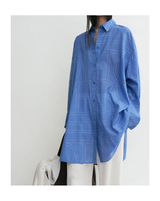 Totême Blue Chic Mini Button-Up Shirt For