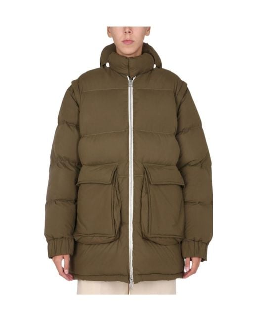 Sunnei Brown Removable Sleeved Puffy Down Jacket for men