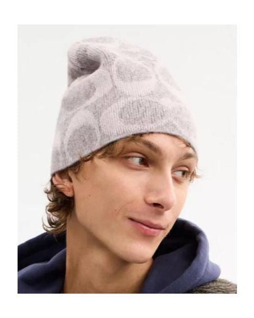 COACH Multicolor Maxi Signature Logo-Pattern Beanies for men