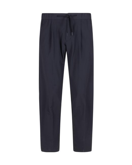 Herno Blue Logo Track Pants for men