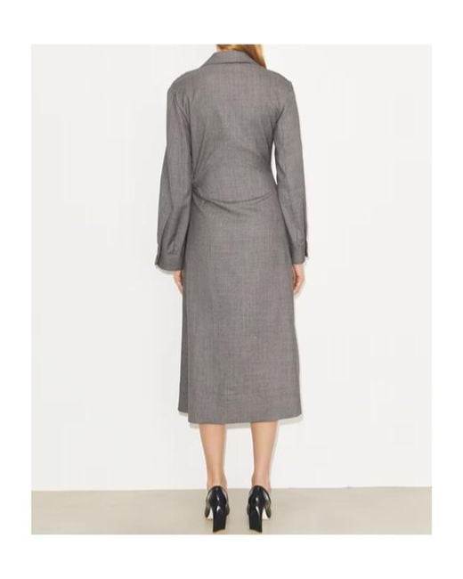 Tory Burch Gray Wool Wrap Dress