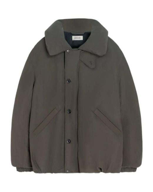 Lemaire Gray Long-Sleeved Puffer Jacket for men
