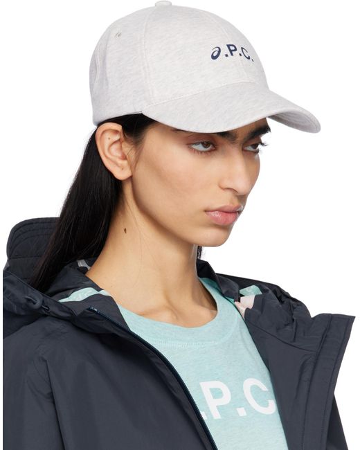 A.P.C. White X Asics Charlie Baseball Cap for men
