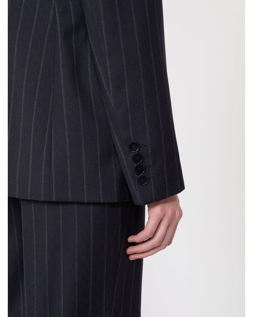 Max Mara Blue Studio Onagro Double-Breasted Blazer