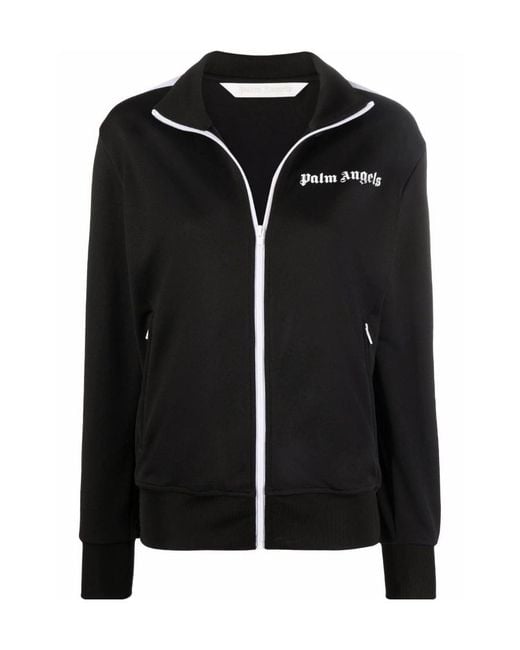 Palm Angels Black Side-Stripe Track Jacket