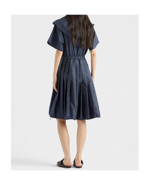 Prada Blue Light Re-Nylon Midi-Dress