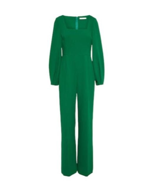 Emilia Wickstead Green Pattie Crêpe Jumpsuit