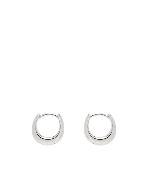 Tom Wood White Ice Huggie Earrings for men