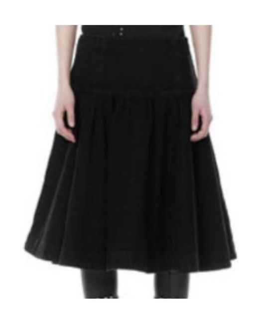 we11done Blue Tied-Waist A-Line Skirt