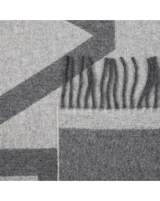 Totême Gray Totême Panelled Fringed Scarf