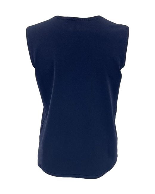 Max Mara Blue Sleeveless Shirt