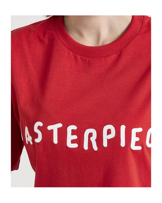 MAX&Co. Red Printed Short-Sleeved T-Shirt