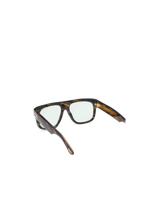 Tom Ford White Eyewear Pilot Frame Sunglasses for men