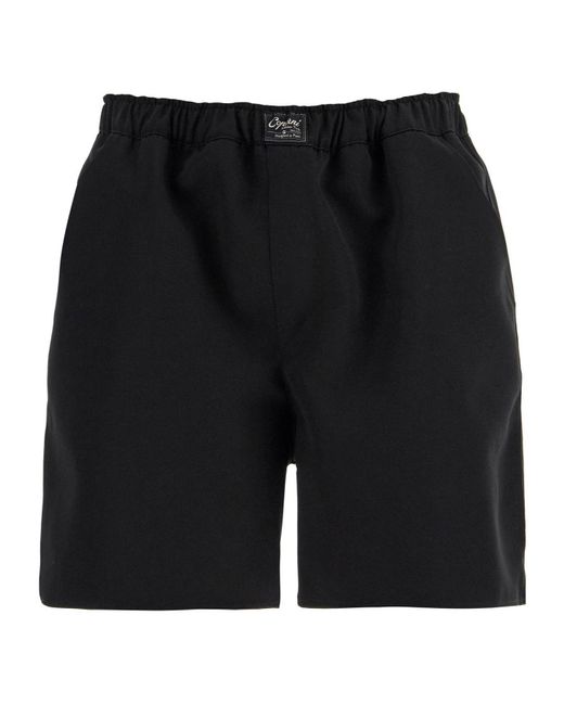 Coperni Black Elastic Waist Shorts