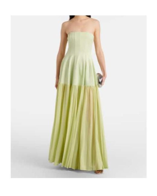 Jonathan Simkhai Green Sandrine Gathered Jersey Bustier Gown