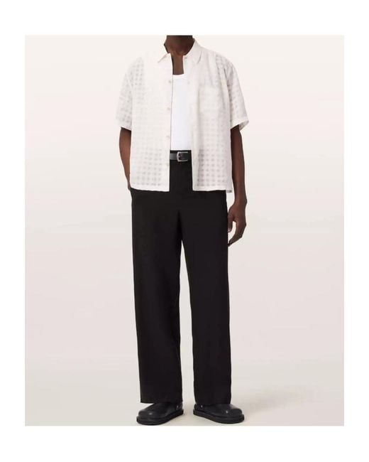 AllSaints White Aubrey Short-Sleeve Hawaiian Shirt for men