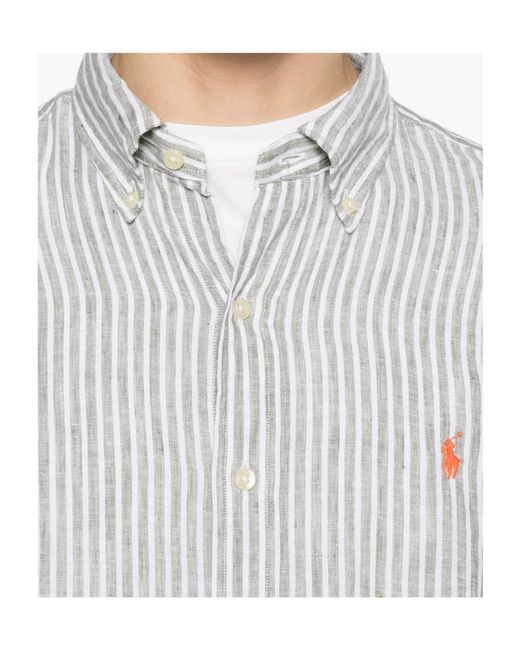Polo Ralph Lauren White Long-Sleeved Shirt for men