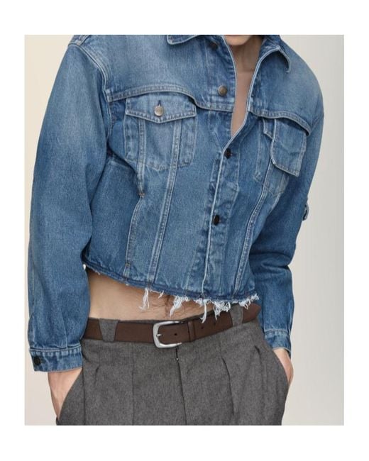 Maison Margiela Blue Vintage Effect Denim Jacket for men