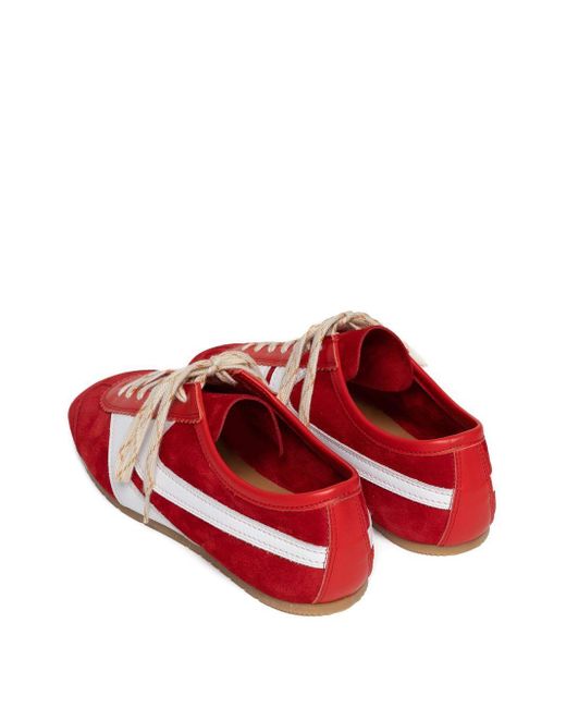 Dries Van Noten Red Lace-Up Low-Top Casual Shoes for men