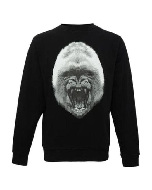 Marcelo Burlon Black Animal Printed Long-Sleeved T-Shirt for men
