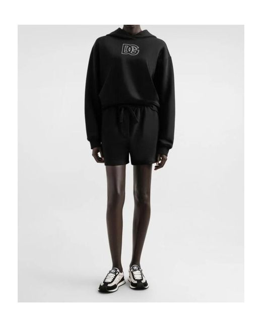 Dolce & Gabbana Black Cotton Logo Hoodie