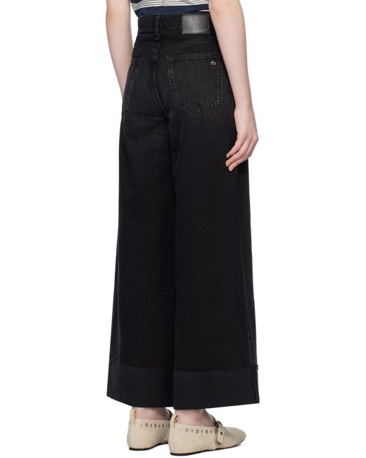 Rag & Bone Black High-Waisted Jeans Sofie